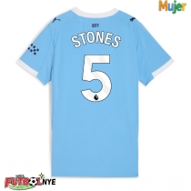Camiseta Manchester City John Stones #5 Primera Equipación para mujer 2025-26 manga corta
